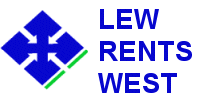 Lew rents west logo